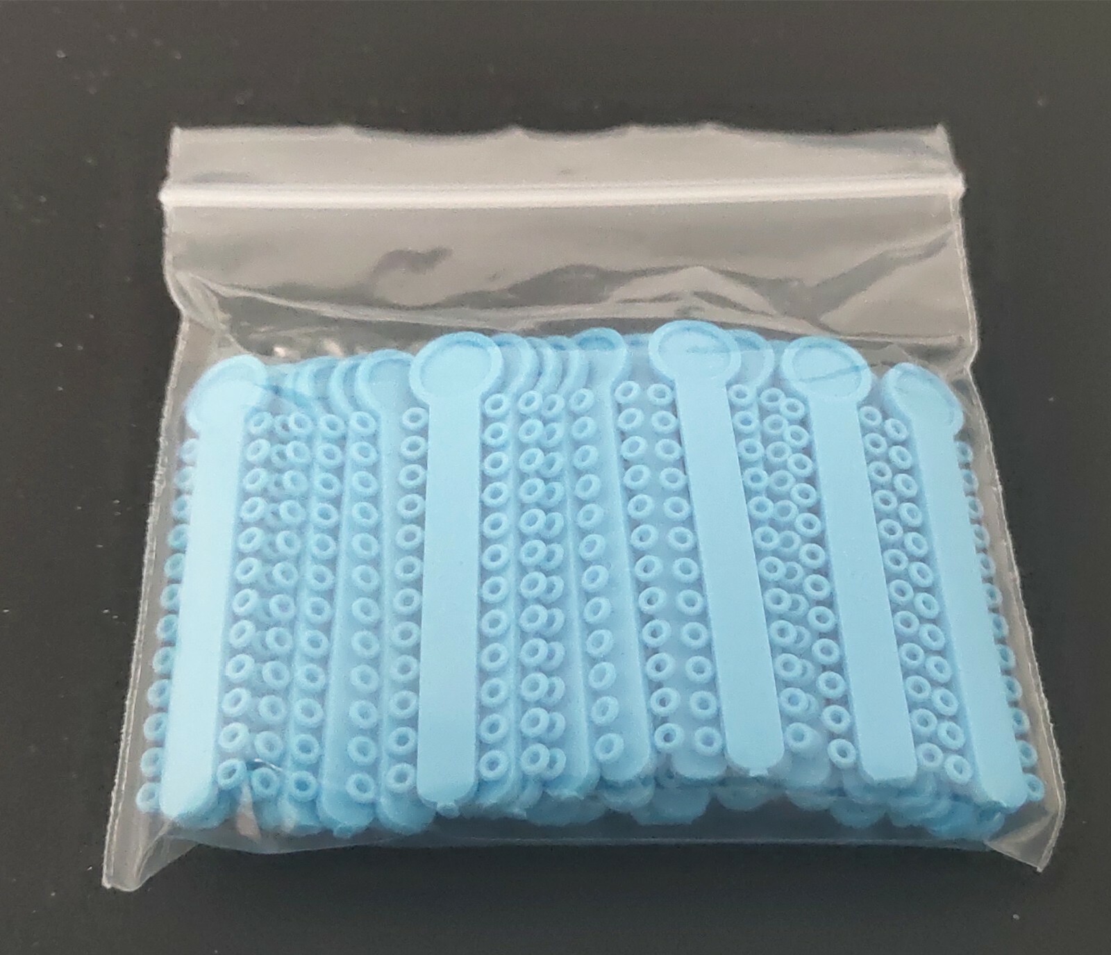 1 Pack 1008 Pcs Dental Elastic Ligature Ties Rubber Bands O Rings Light Blue