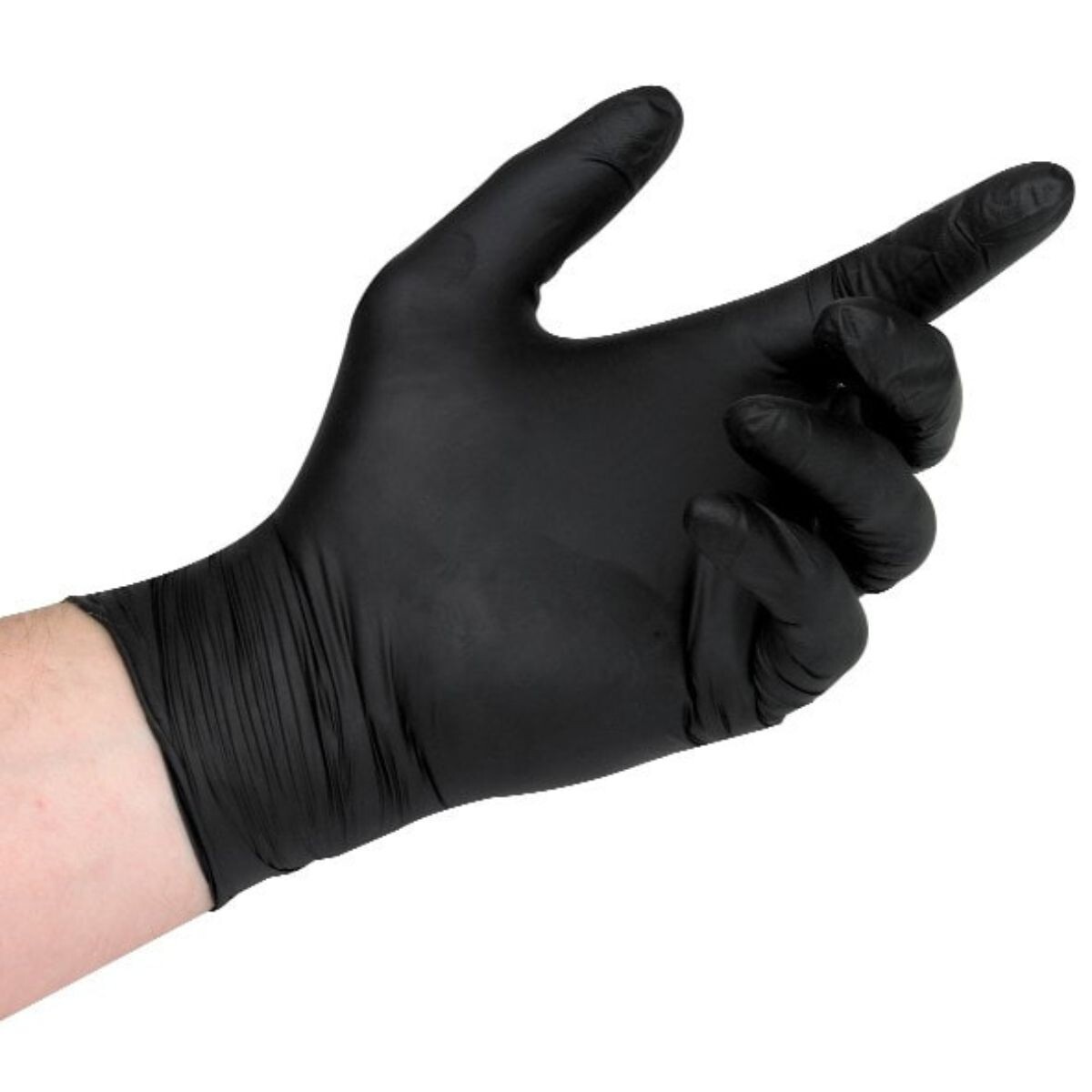 BLACK NITRILE GLOVES, CASE OF 1000, 5 MIL THICK, POWDER-FREE, XXL SIZE, NEW