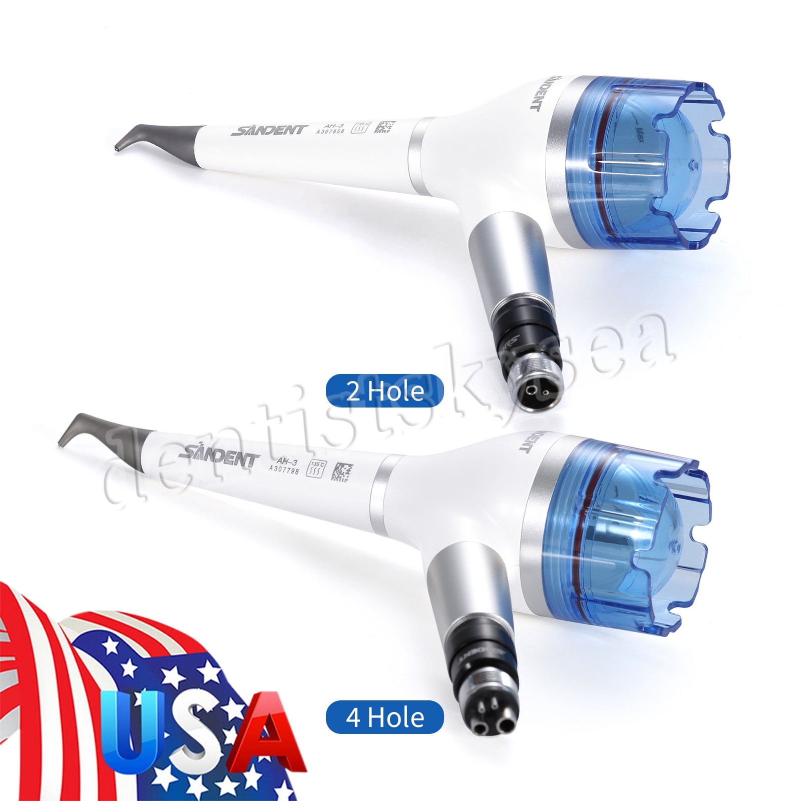 Dental Air Flow Teeth Polisher /Micro Blaster Sandblasting Handpiece 4Holes