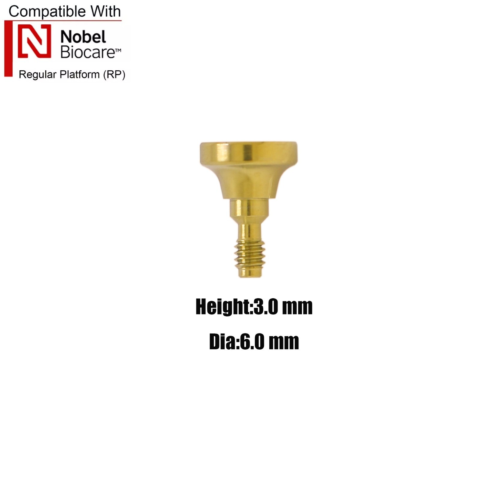 US Nobel Active Dental Regular Platform RP Healing Abutments & Cap Closure Screw