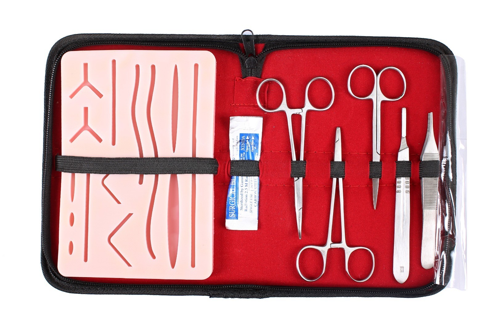 16 Pieces Practice Suture Kit with Pad for Medical Veterinary Student Training