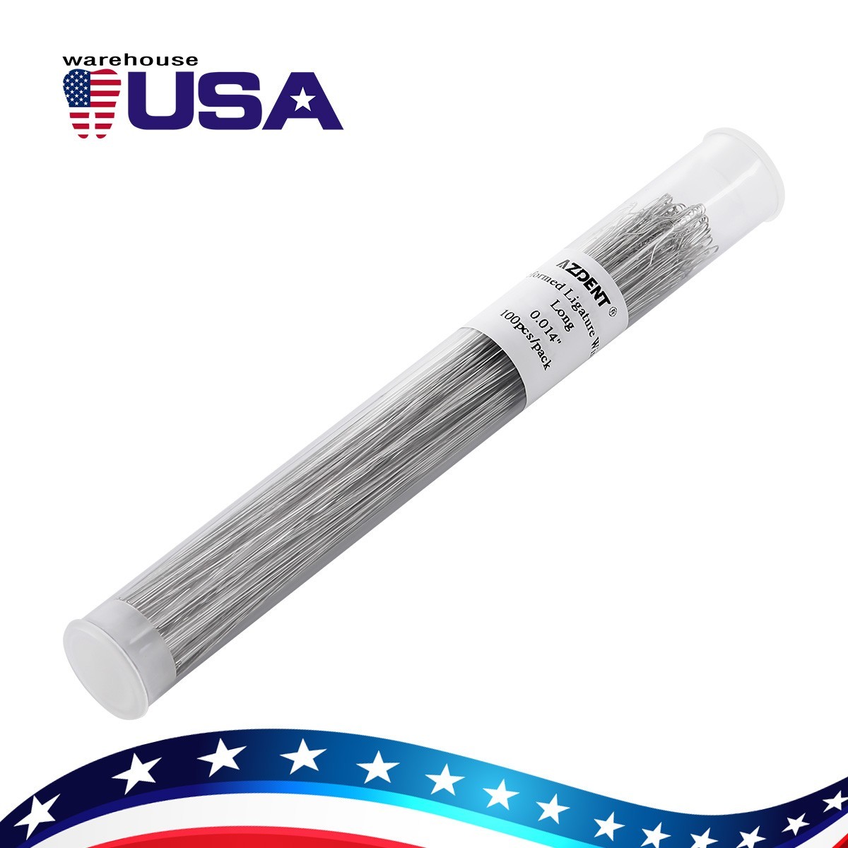 Dental Ligature Ties Orthodontic Wire Preformed Long Short Stainless Steel 100pc
