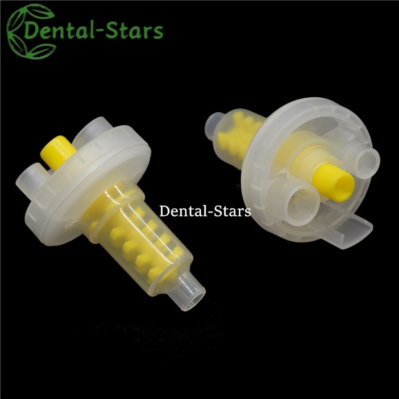 50/1000Pcs Dental Dynamic Mixing Tips for Impression Material Yellow Tips 5:1