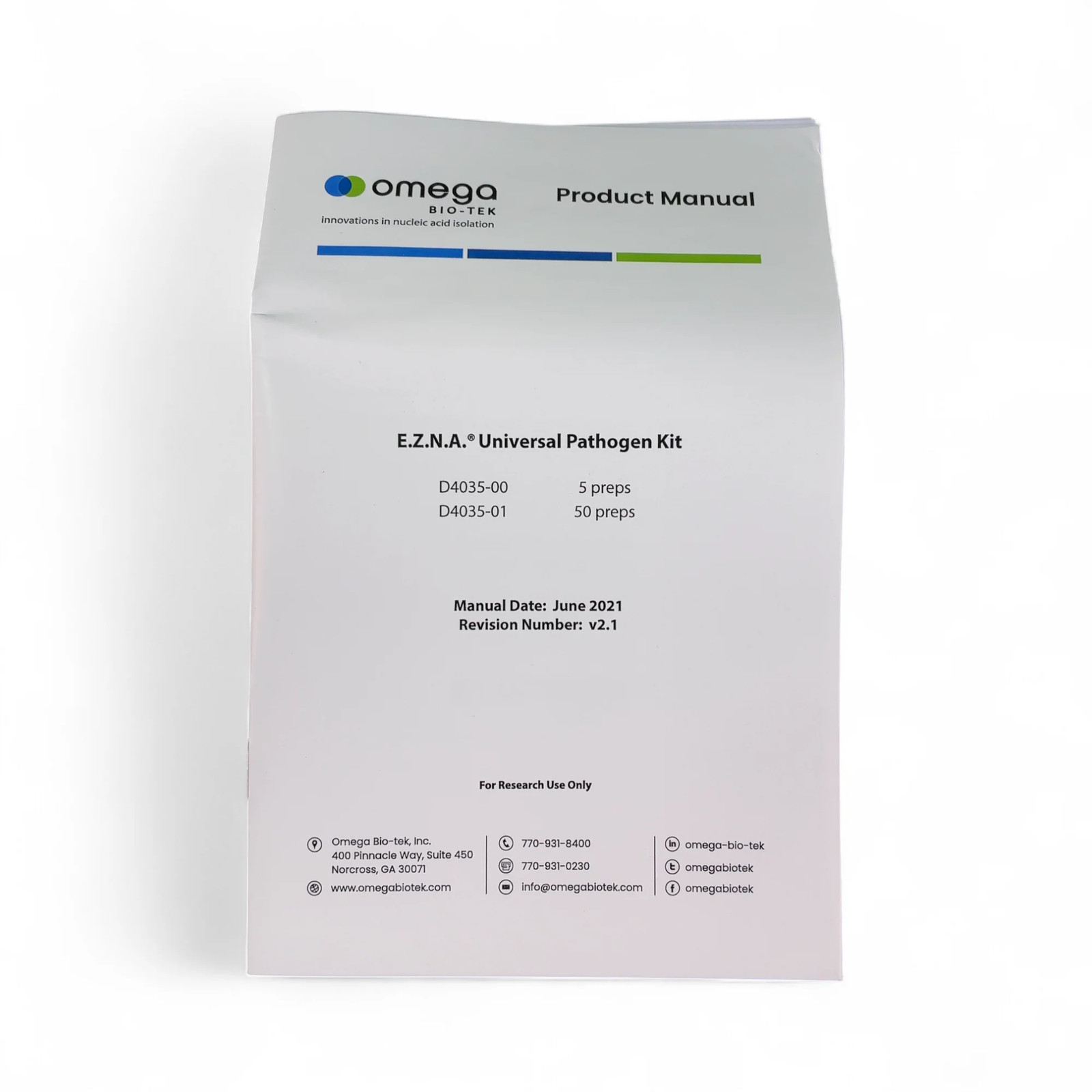 Omega Bio-Tek E.Z.N.A. Universal Pathogen Kit 50 Preps D4035-01 50 (Best Offer!)