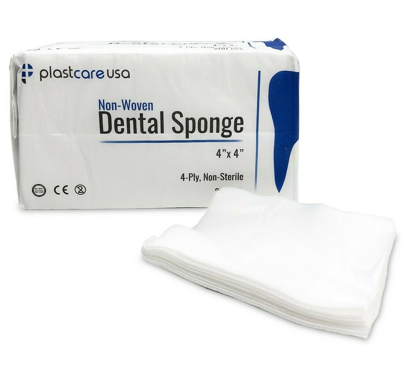 400 Non Sterile Gauze Pads 4 Inch x 4 Inch, Non Woven for Medical Dental 4×4