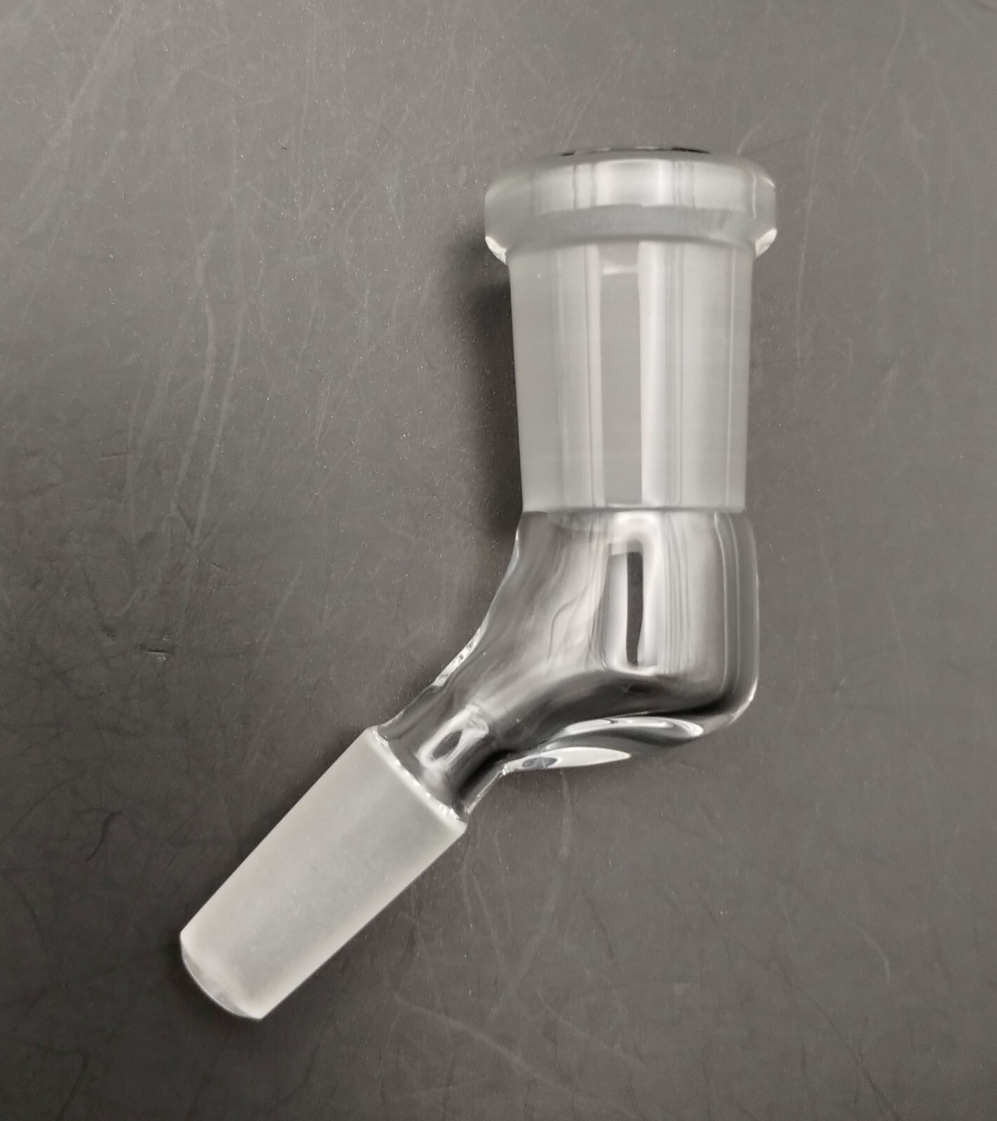14mm – 10mm 45 Degree Angle Glass Ground Joint Attachment Adapter GonG Elbow