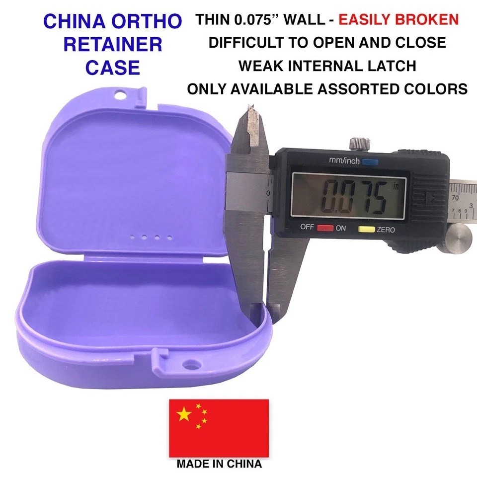 Unbreakable Dental Retainer Box Orthodontic Appliance Guard Case, 12- 500 pcs