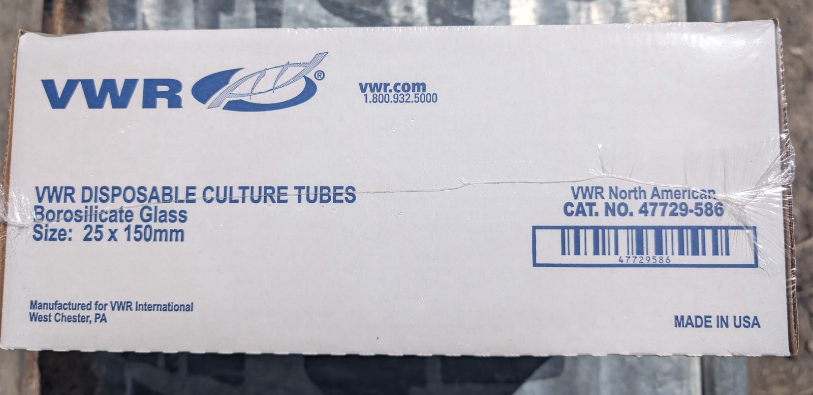 VWR Glass Culture Tubes 25x150mm Borosilicate (~120–124/Box) – Some Broken