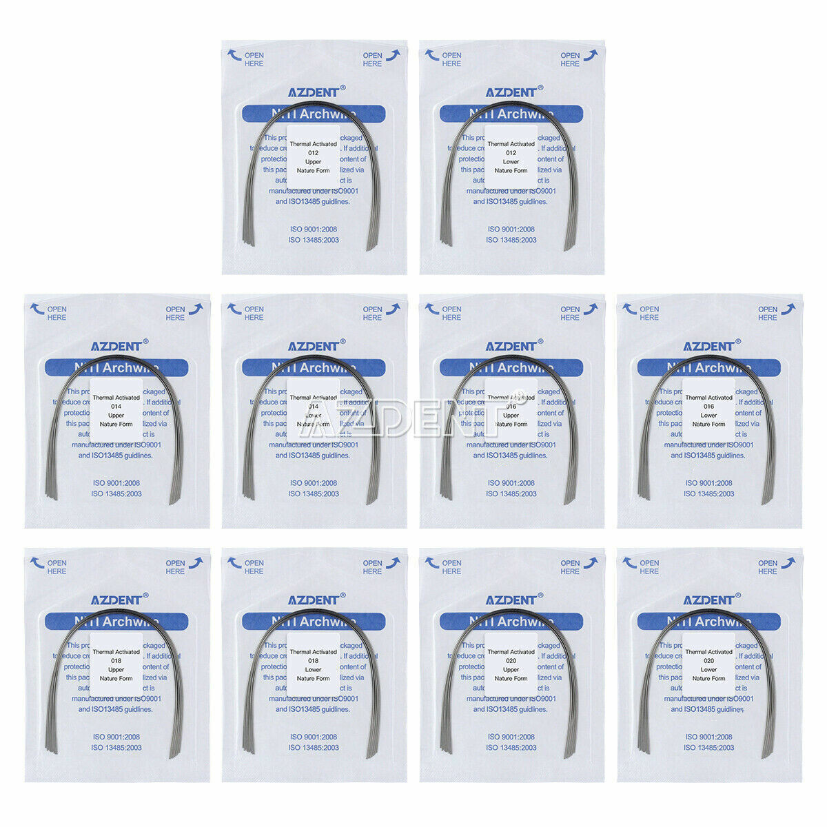 AZDENT Dental Orthodontic Arch Wire Heat Thermal Activated /Niti/Stainless Steel