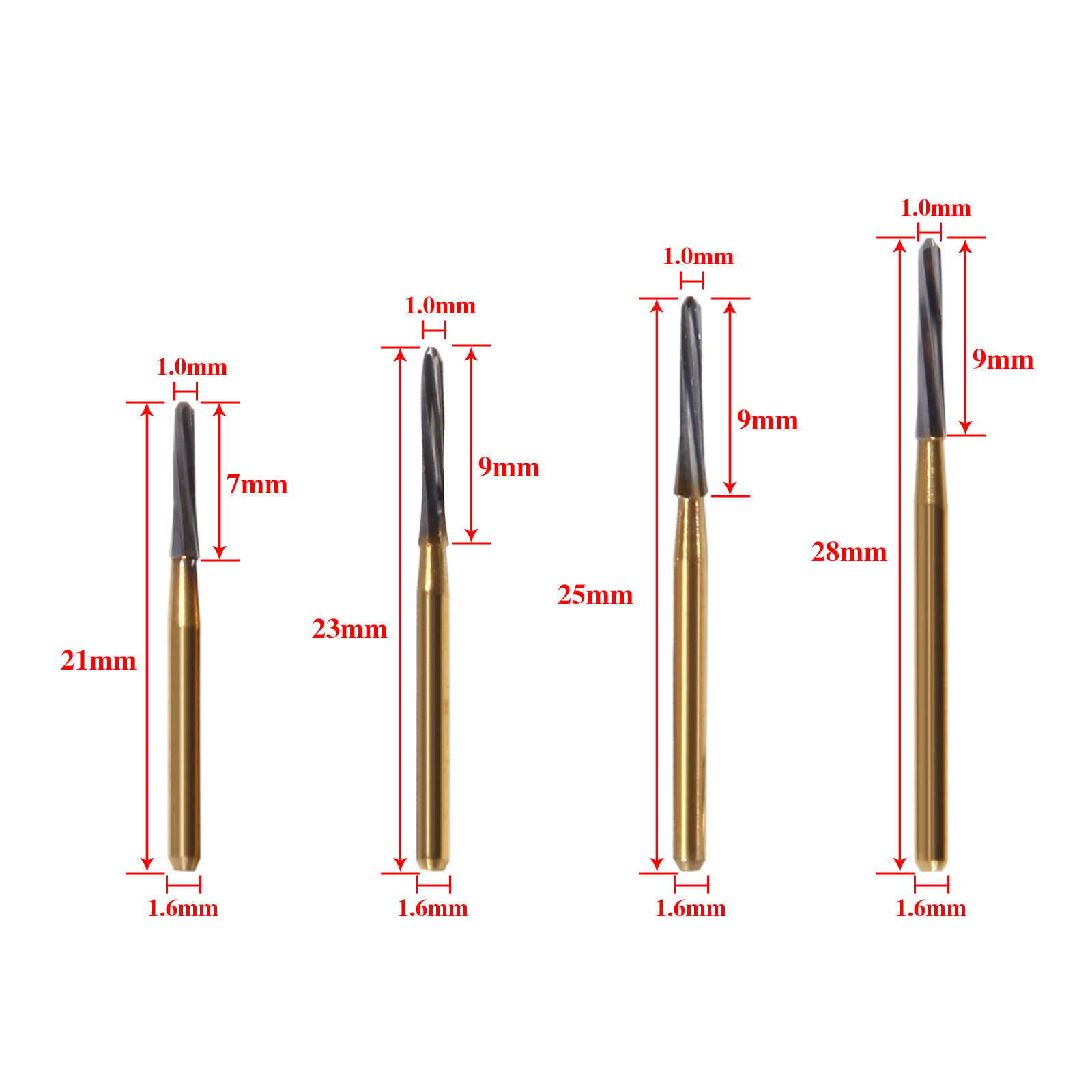 SANDENT Dental Endo-Z Bur Carbide Tungsten Surgical Cutter Drill Bur 5pc/pack ty