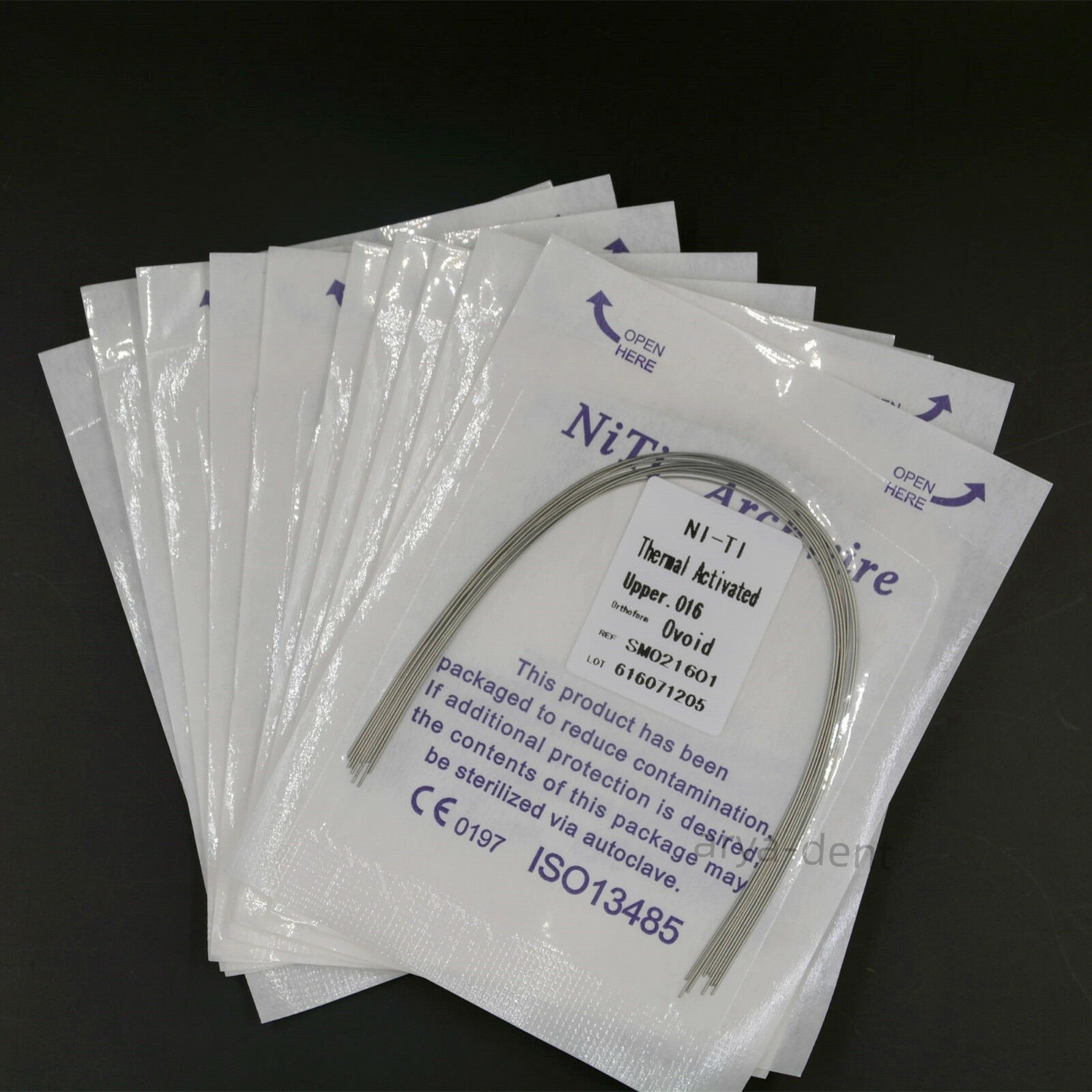 Dental Ortho Niti Ovoid Form Round Rectangular Arch Wire Thermal Activated Arcs