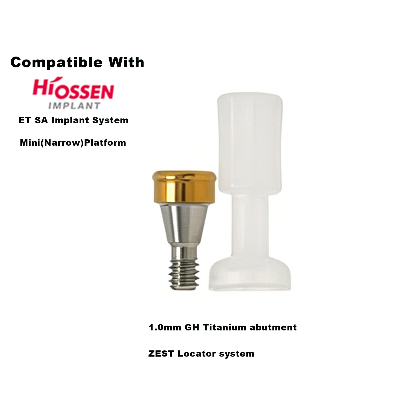 Overdenture Attachment locator abutment For HIOSSEN ET SA Mini/Standard Platform