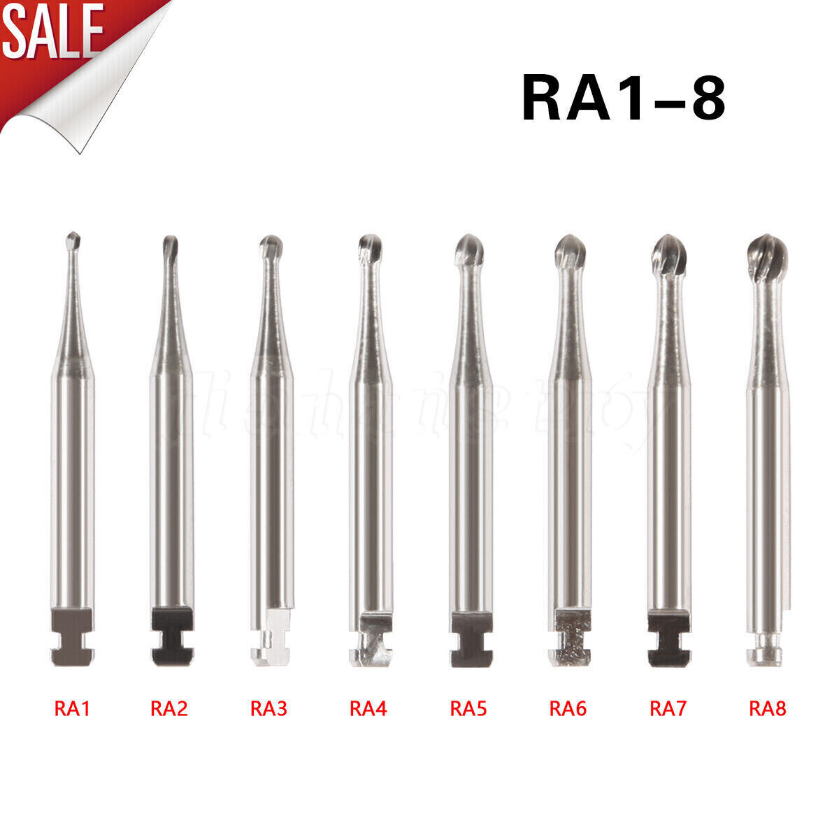 Dental Lab Polishing Tungsten Steel Burs RA1-8 2.35mm for Low Speed Handpiece