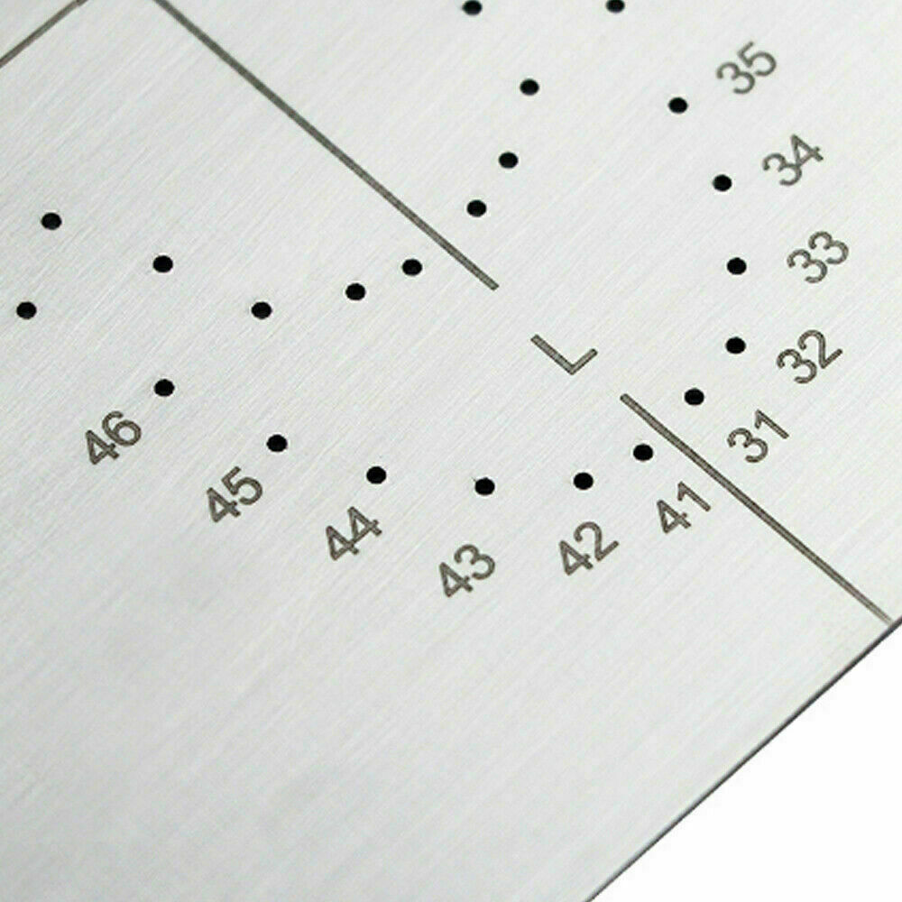 Dental Dam Punch Template Permannent Deciduous Teeth Holes Guide Plate S.S