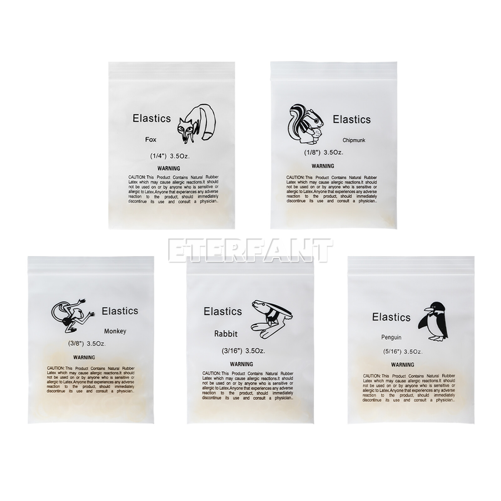 5000PCs ETERFANT Dental Orthodontic Elastic Rubber Bands Latex Braces 3.5oz