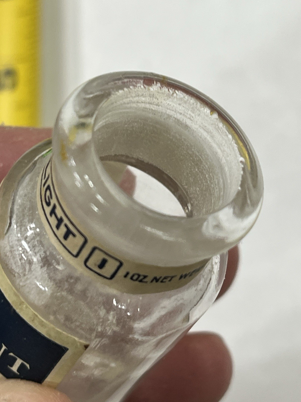 S.S. White “Zinc Cement Ceramic Light” Dental Glass Stopper Bottle