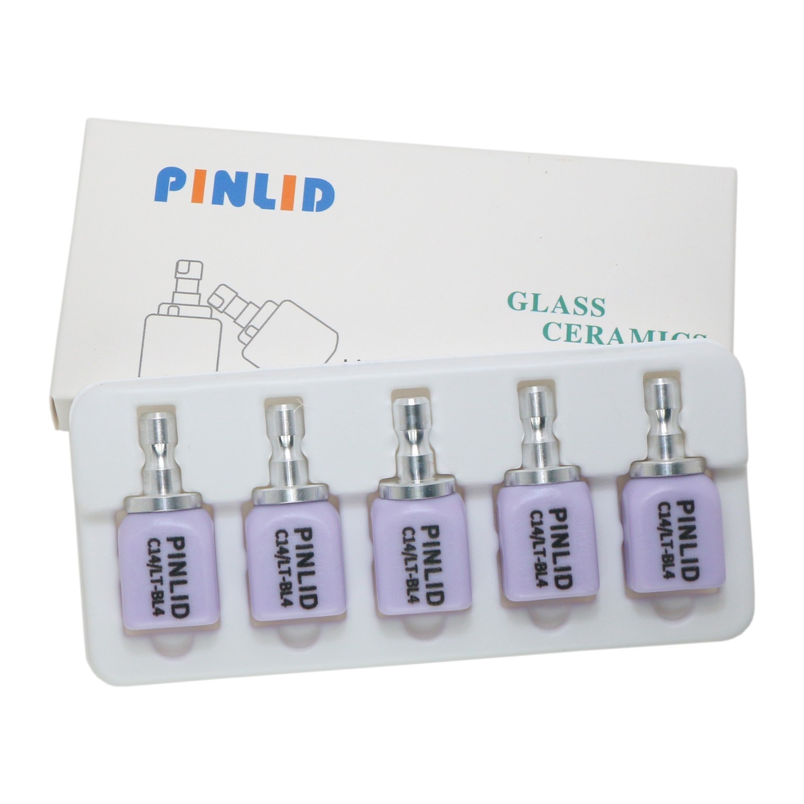 US C14 Emax Glass Ceramic Blocks HT LT Lithium Disilicate CAD/CAM Cerec 5Pcs/Box