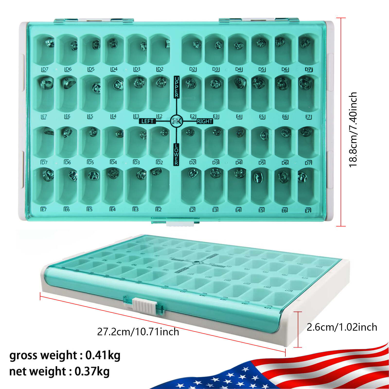 48pcs Stainless Steel Dental Kids Primary Molar Crowns Preformed Pediatric USA