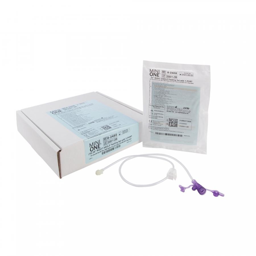Mini ONE Right Angle Connector with Y-Port Adapter, 24 Inch, Purple, 1 Count