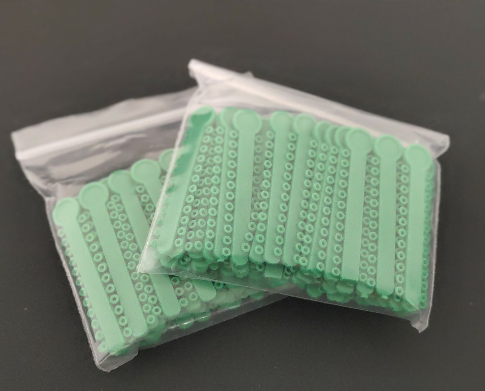 2 Packs Dental Green Color Elastic Ligature Ties Rubber Bands 1008Pcs/Pack