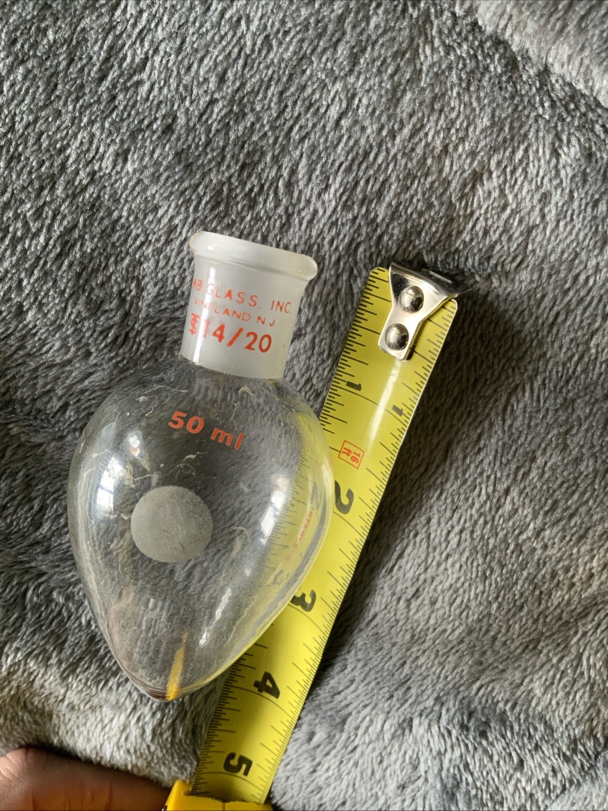 50 ML PEAR SHAPED FLASK 14/20 LAB GLASS