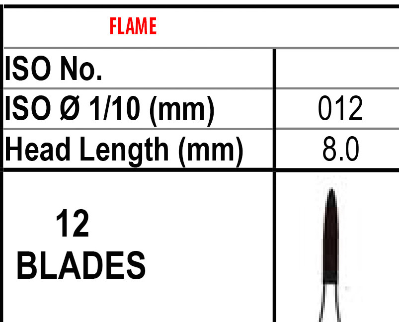 Carbide Burs H48L12 TRIMMING & FINISHING CARBIDE H48L012 US Seller 12-Blade