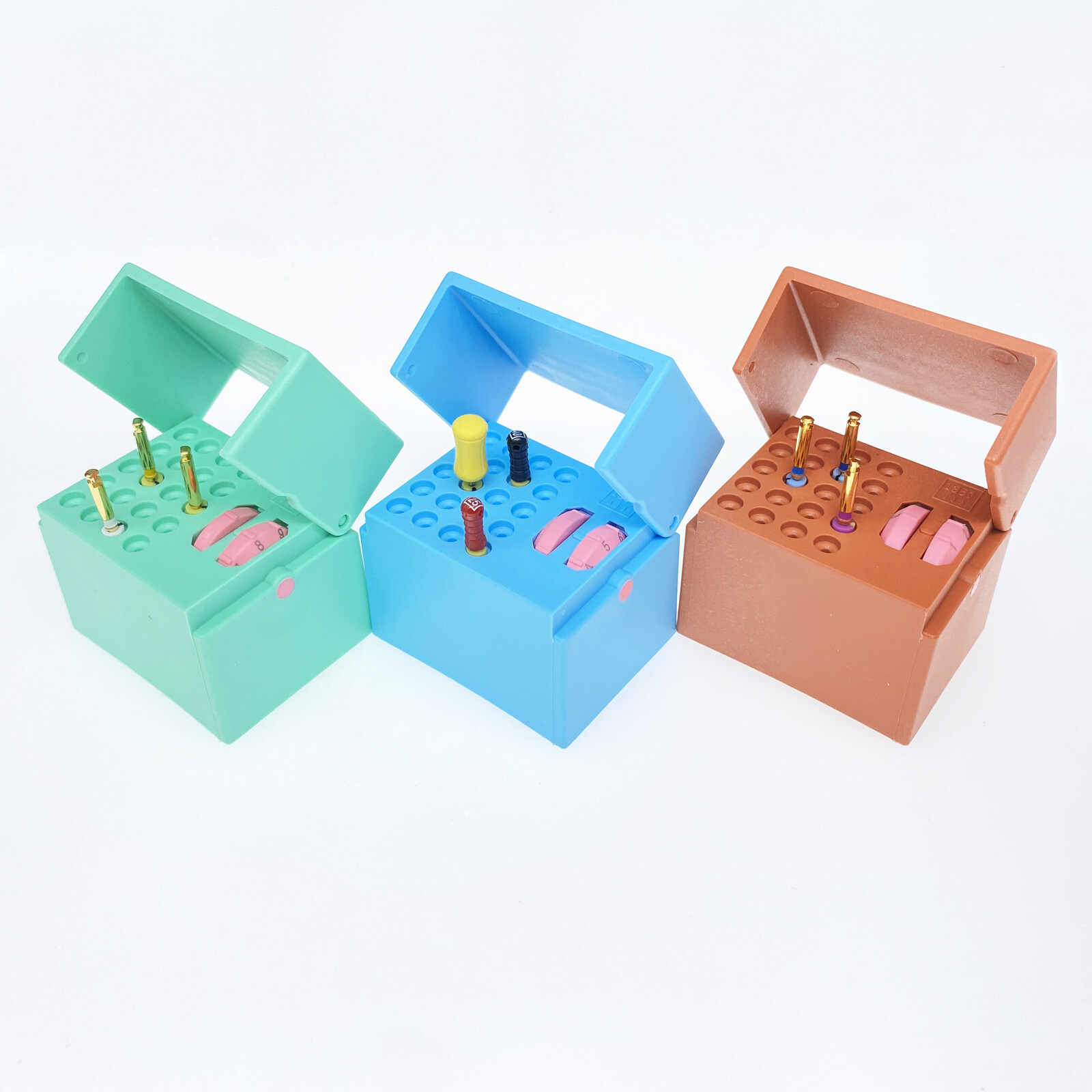 Dental 6/10/20 Holes Endo Files Holder With Memory Autoclavable Box Endodontic