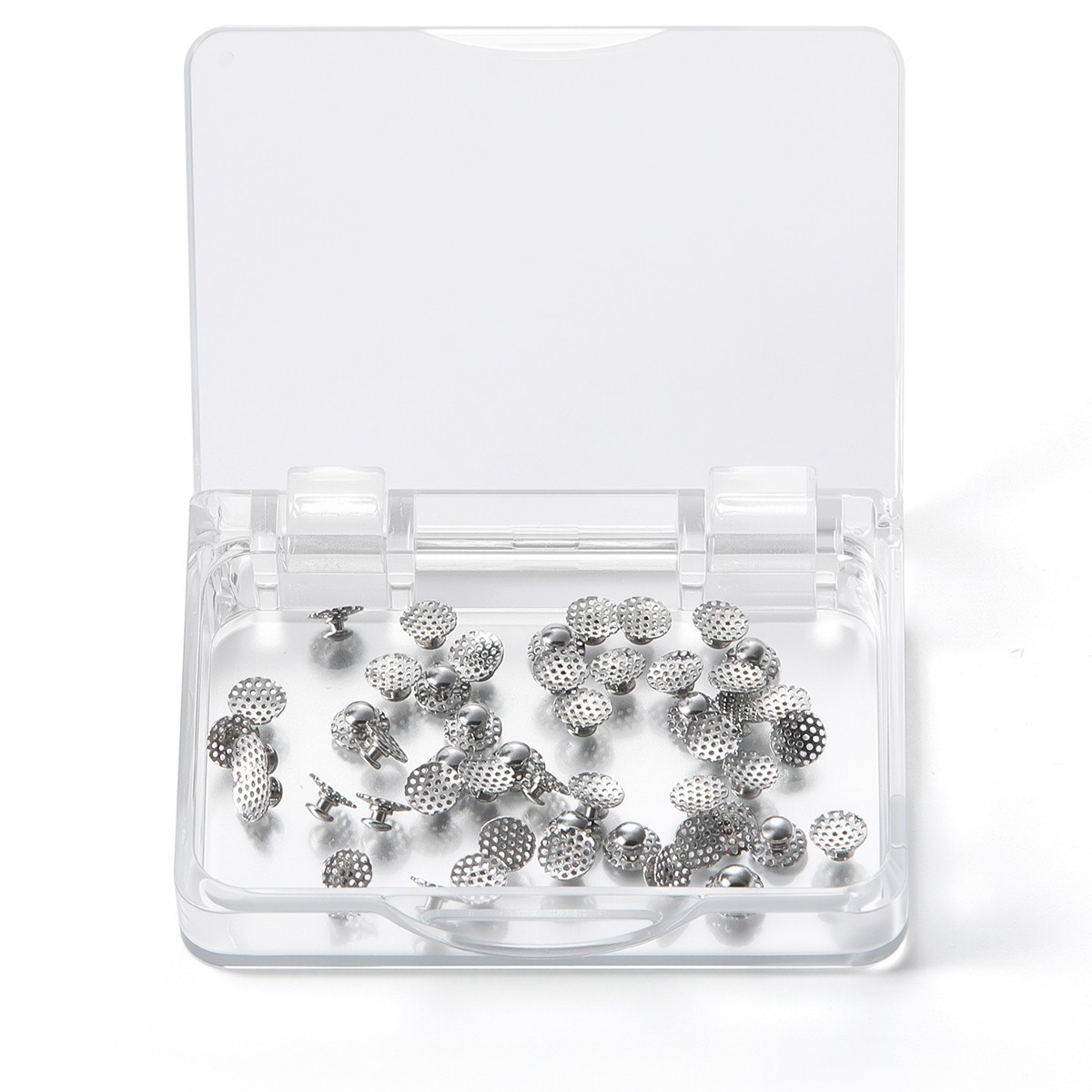 50PCS Dental Orthodontic Perforated Bondable Lingual Buttons With Hole Adhesive