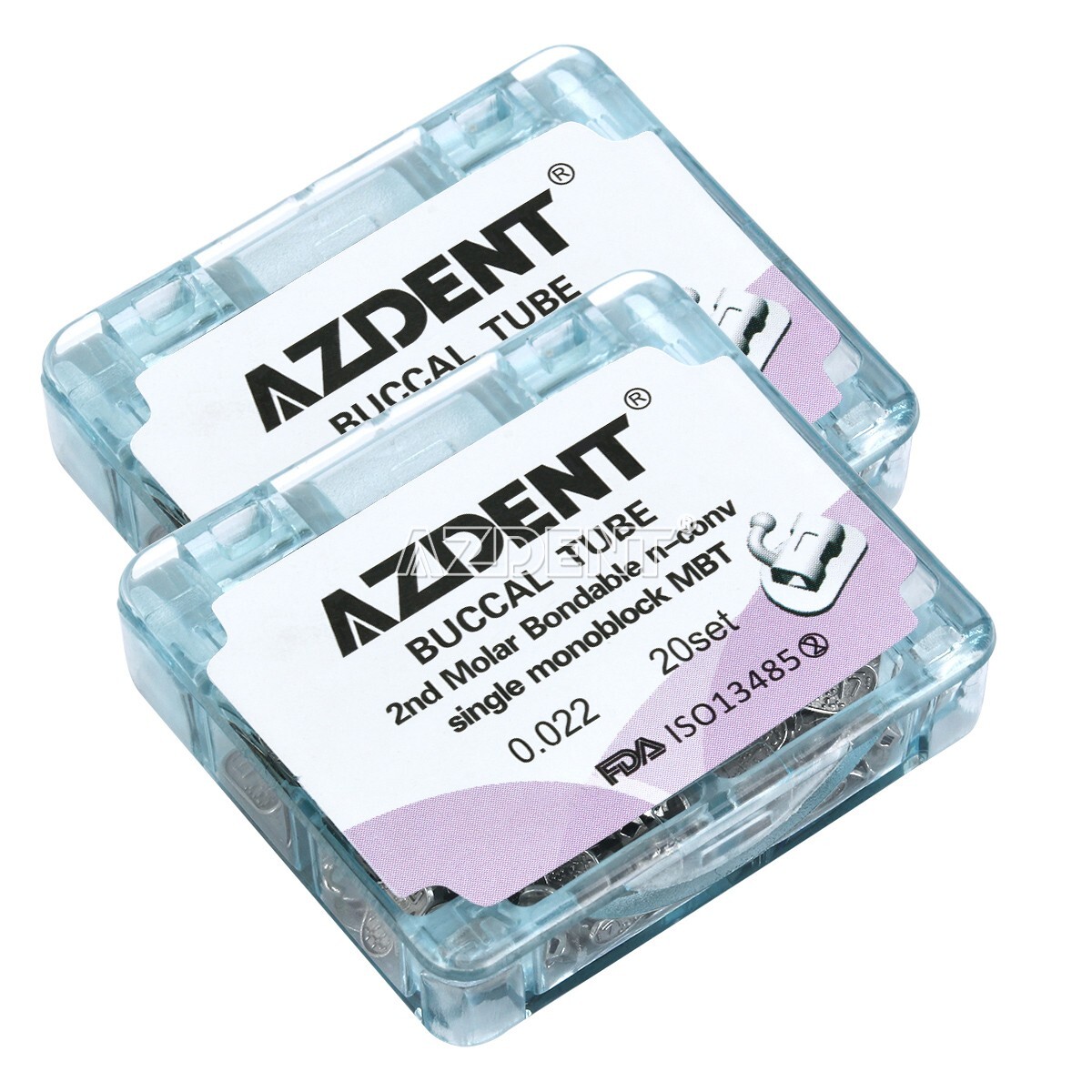 AZDENT Dental Orthodontic Buccal Tubes 1st 2nd Molar Tube Roth MBT 022 Bondable