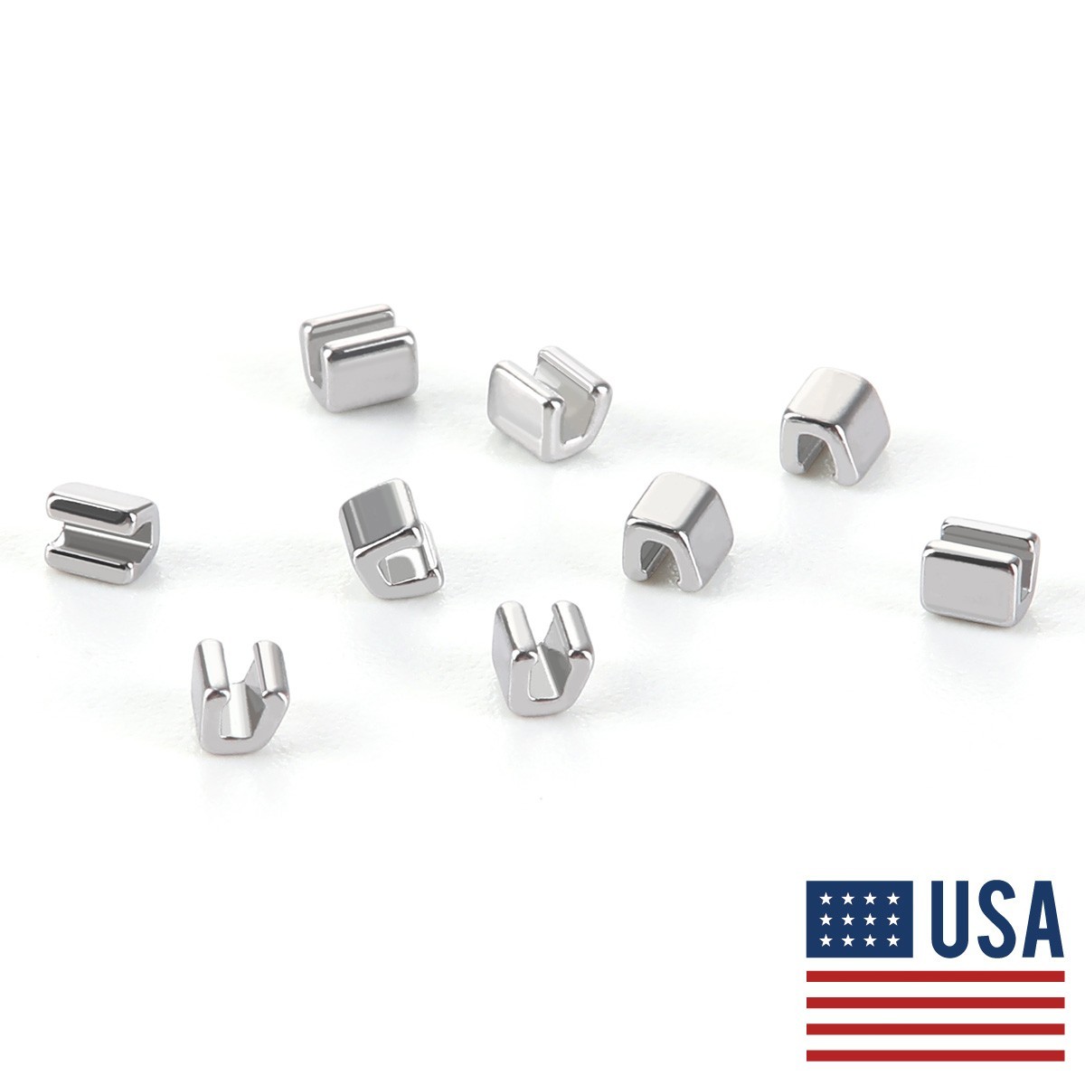 100pcs Dental Orthodontic Crimpable Hooks Stops Metal Stop Type for Arch Wire