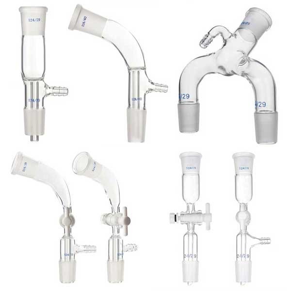 Vacuum Receiver Glass Tube w/ Standard Joints PTFE Piston Laboratory Supplies