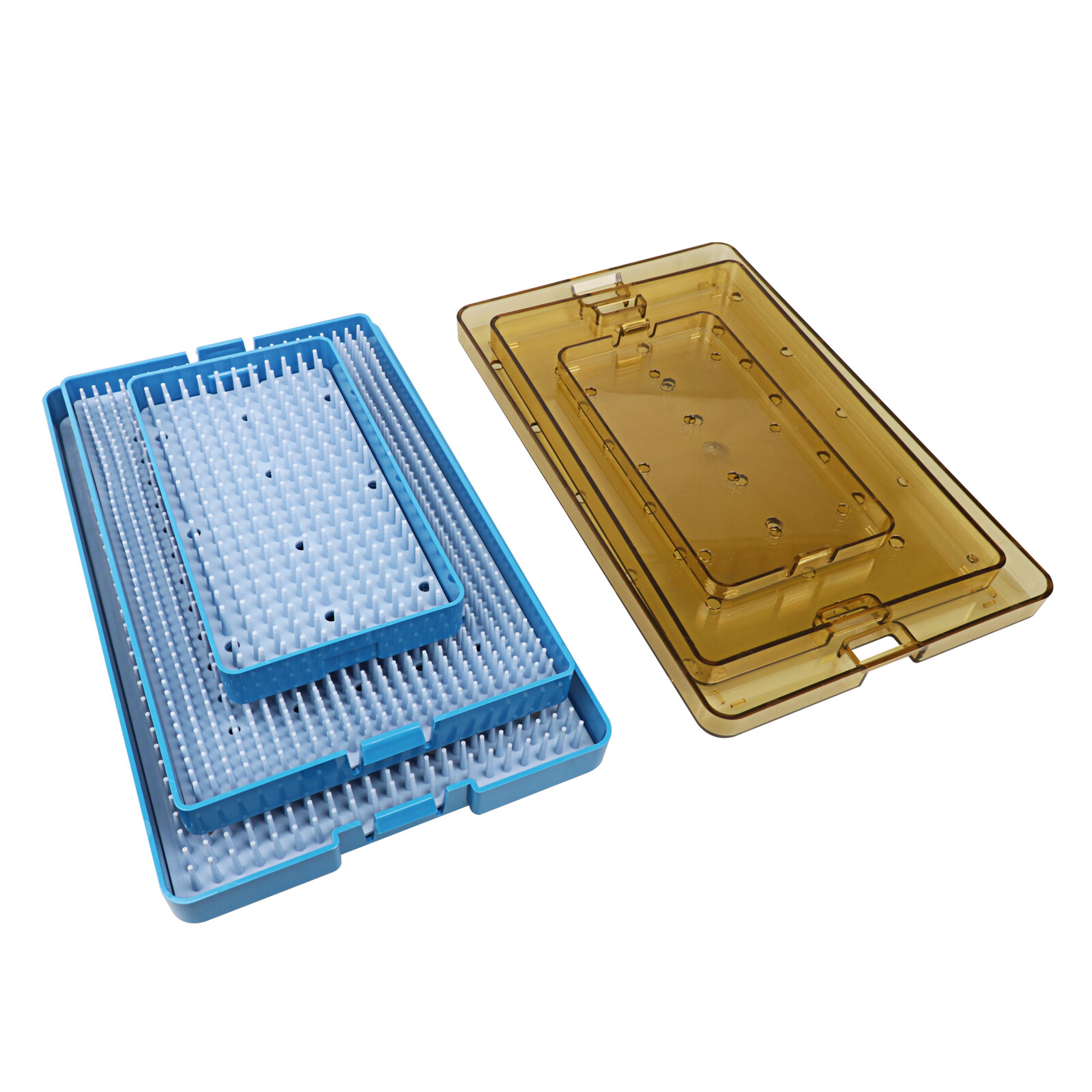 Autoclave Sterilization Tray Case Box with Silicone Pad for Surgical Instruments