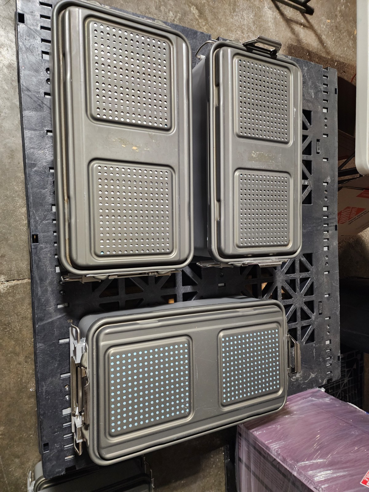 V. Mueller Genesis Sterilization Container System Lot 16 Mixed Sizes 3″–7″