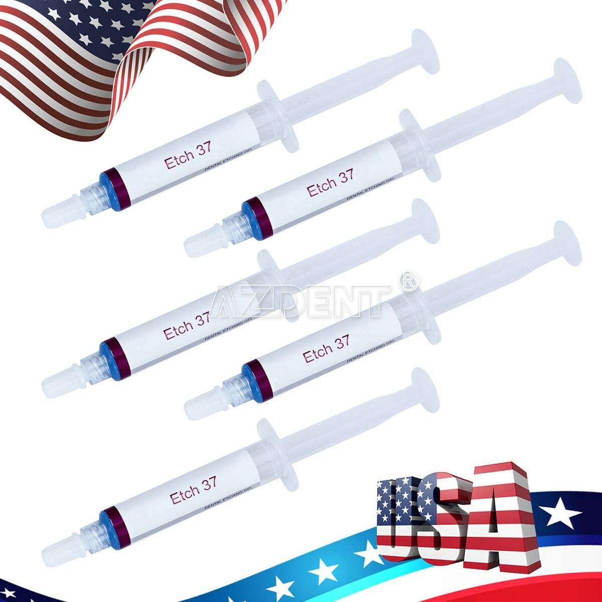 Dentex Dental Acid Etching Gel 37% 5 ml/syringe DX Etch 37