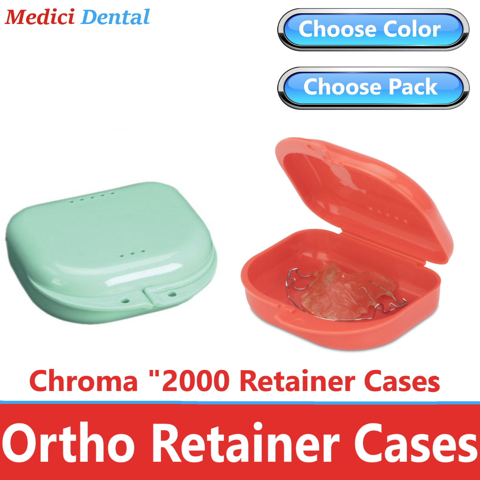 Dental Denture Box case carrier – Retainer Box – 1′ Deep, Upto 150Pk Assorted