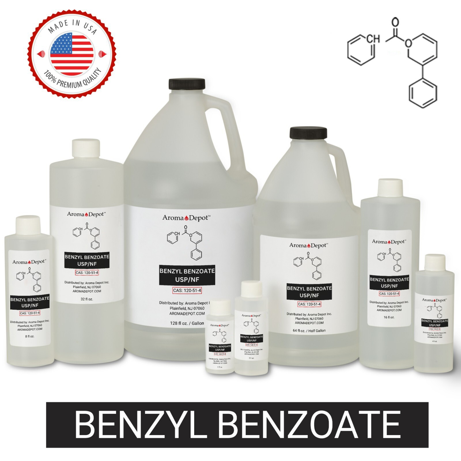Benzyl Benzoate Gallon USP/NF Wholesale Cas: 120-51-4 Bulk for Aroma, Cosmetics