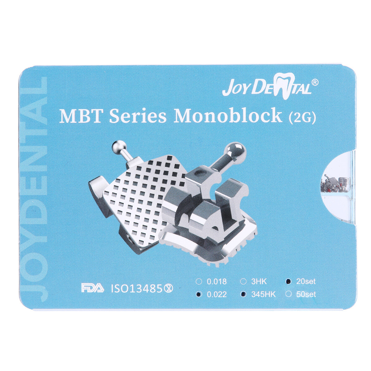 AZDENT Dental Ortho Monoblock Brackets Brace MBT/Roth Hooks Mini 345 20set/50set