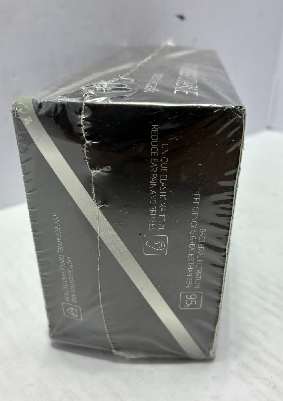 50 Pieces Black Disposable Face Masks Adult Unisex