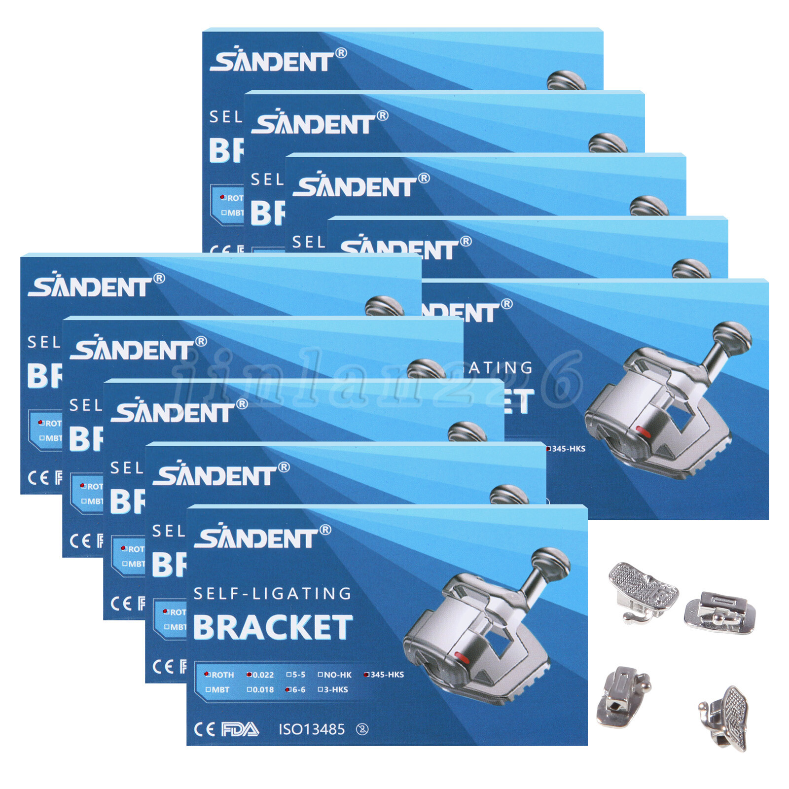 Dental Orthodontic Self Ligating Bracket Mini Roth.022 Hooks 345