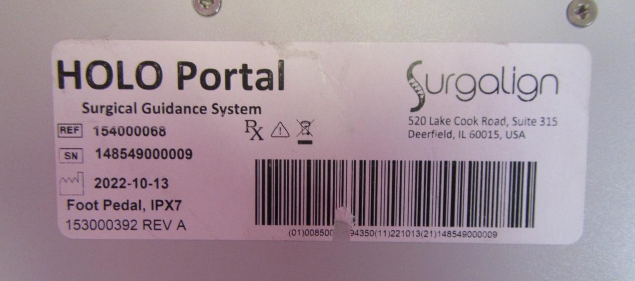 2023 Surgaline Holo Portal VR Surgical Spine Guidance Display Unit & Instruments