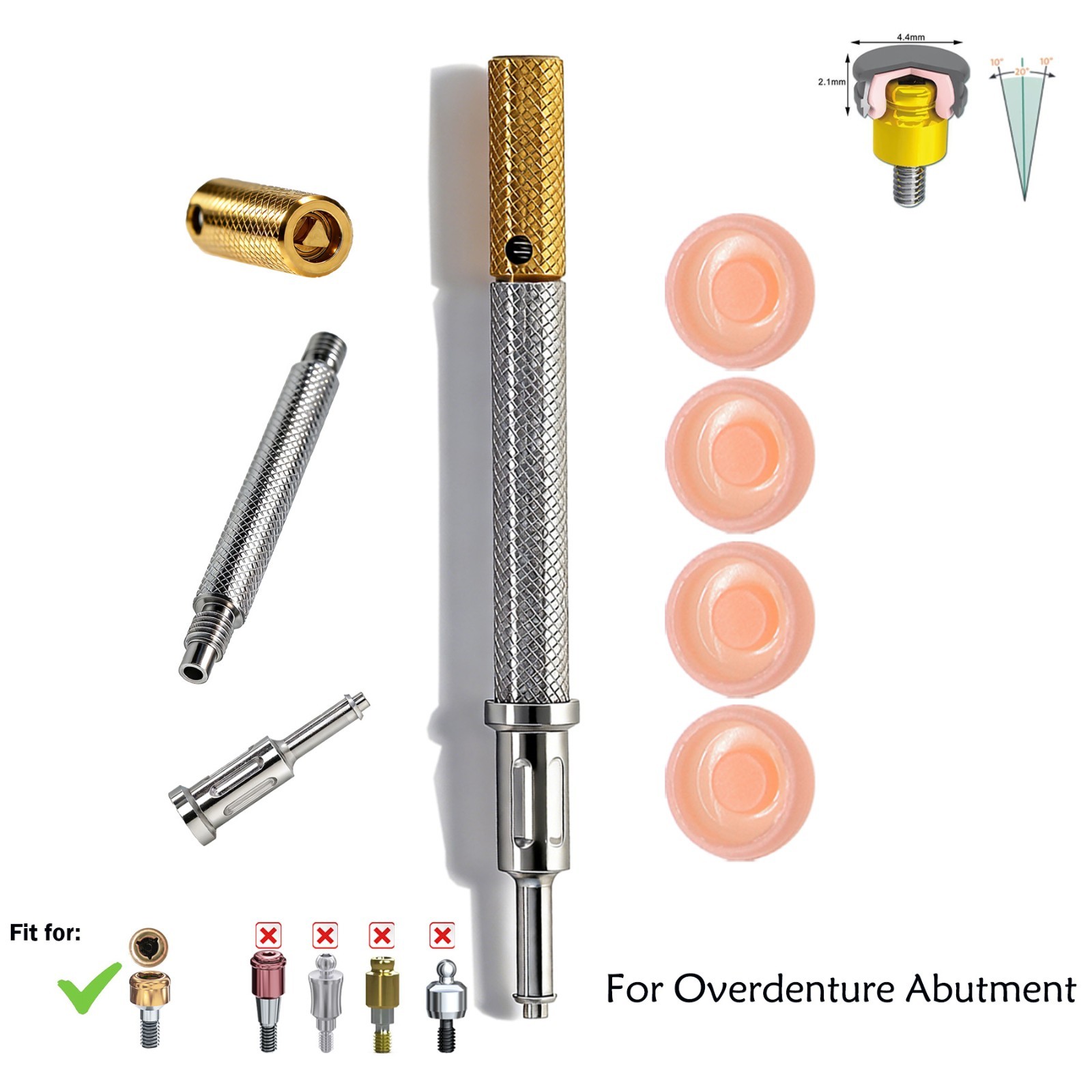 US Universal Implant 2.4lbs Retention Caps Insertion Extraction Remove Core Tool