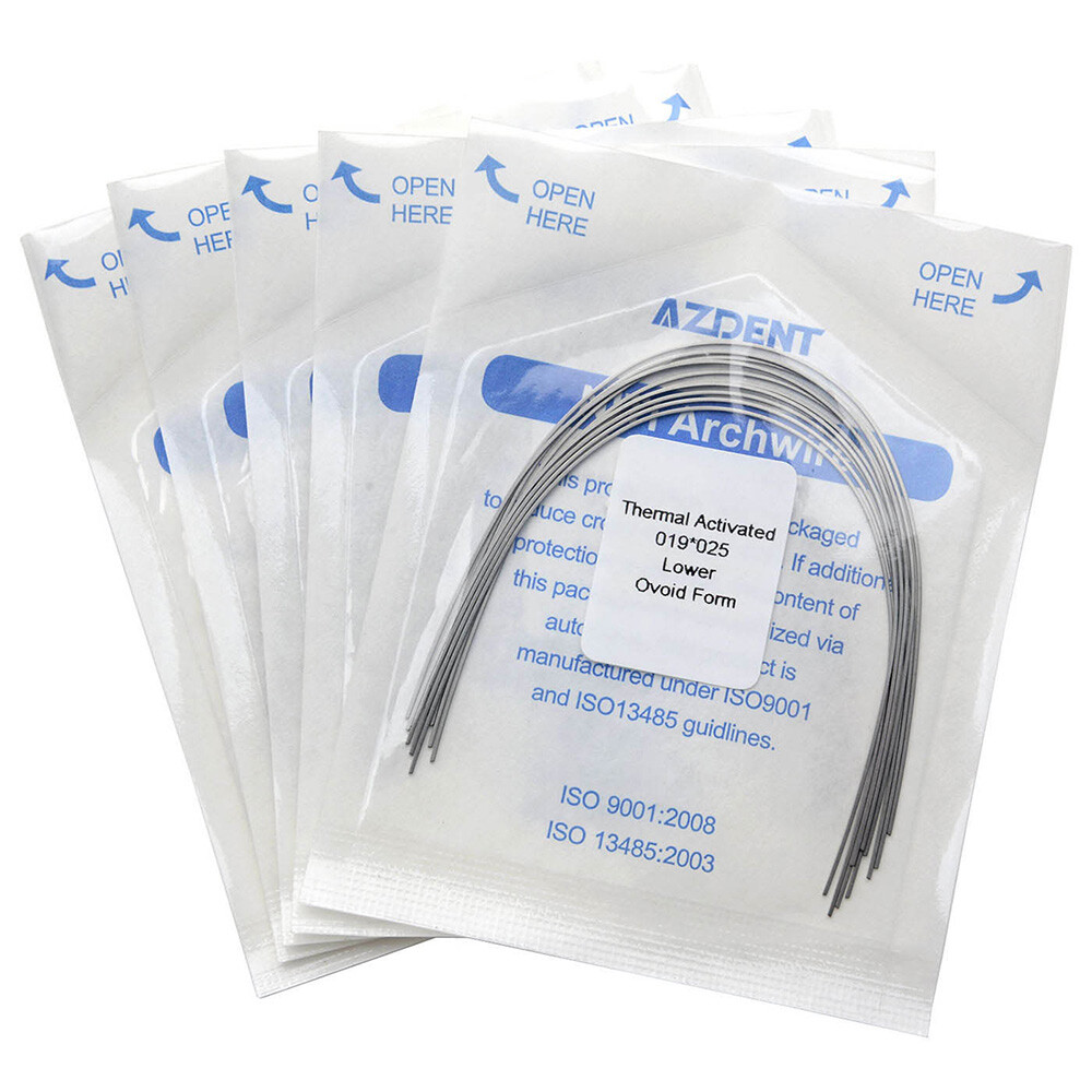 AZDENT Dental Orthodontic Heat Thermal Activated Niti Rectangular Arch Wires