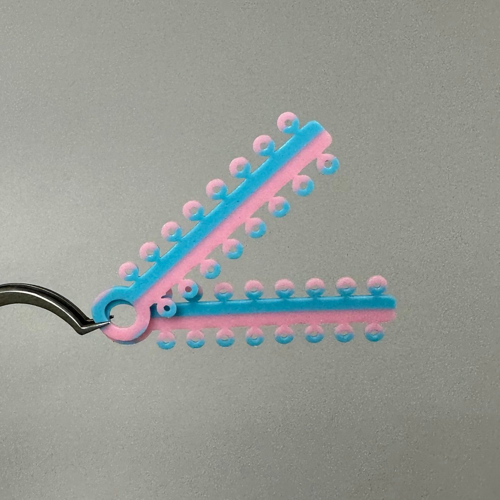 Dental Orthodontic Elastic Ligature Ties Rubber Bands Braces Double Color 320pcs