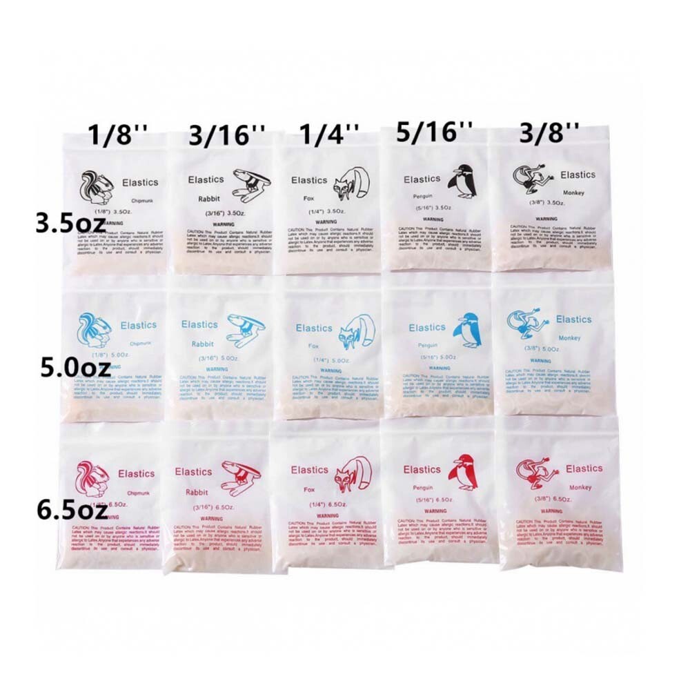 1 Bag 100PCS Dental Orthodontic Elastic Rubber Bands Brace Fox 6.5OZ 1/4″