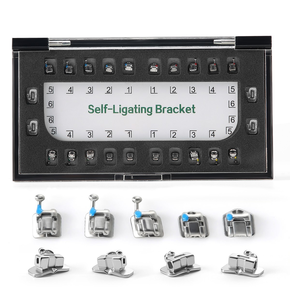 Dental Orthodontic Bracketo Autoenganchado Monoblock Mini MBT 022 Hooks 345
