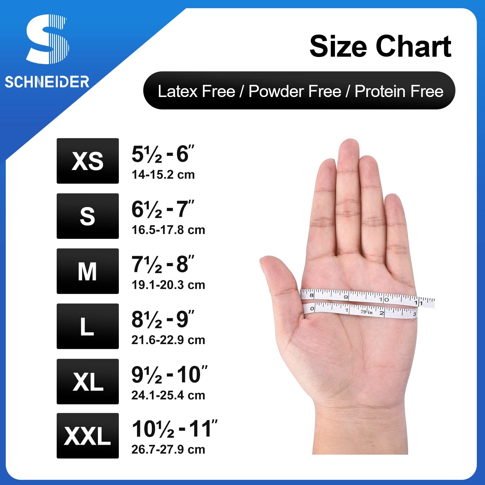 Schneider Nitrile Exam Gloves, Black, Medium, 100-ct Box, Black