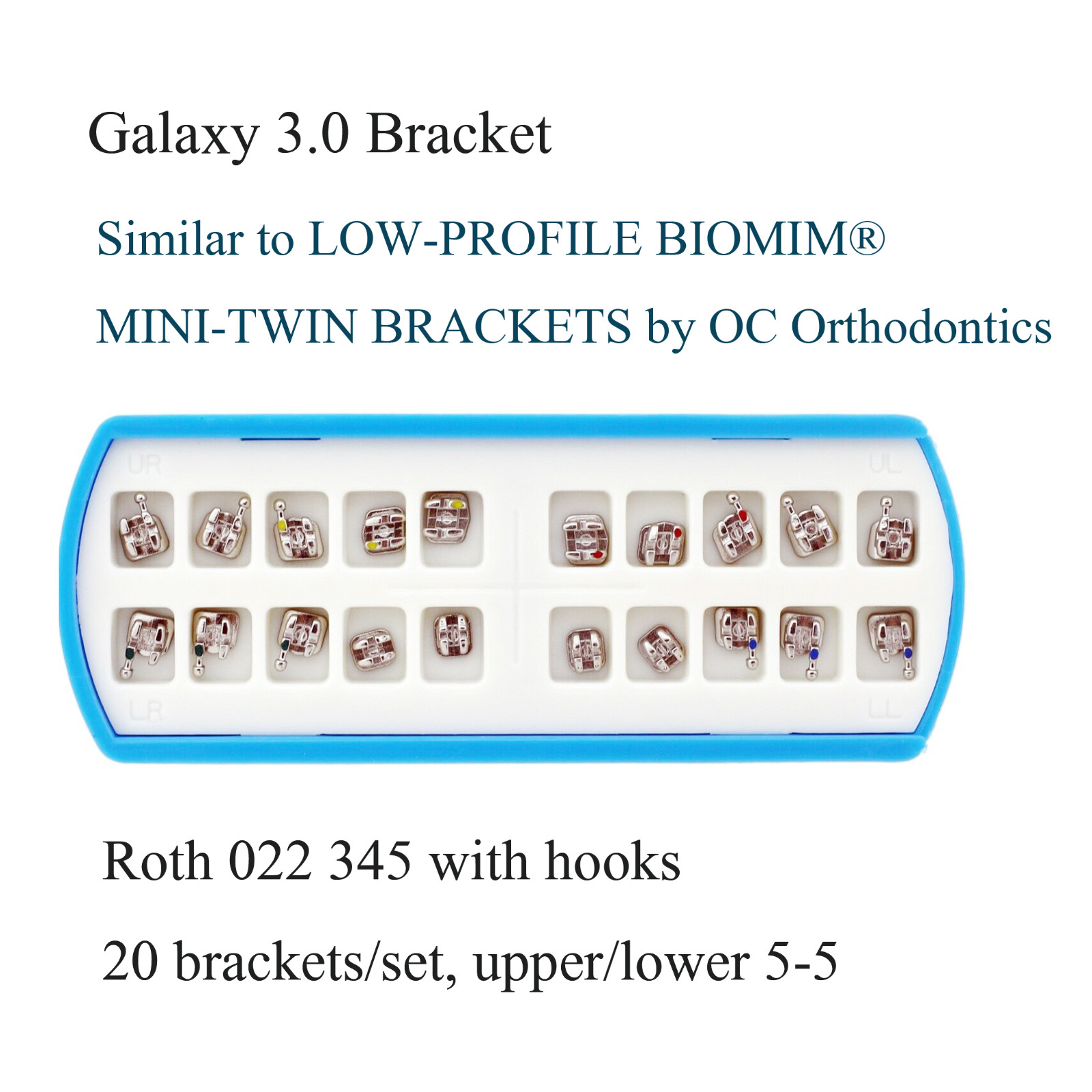 Orthodontic Self Ligating Brackets Mini Metal Braces Roth MBT 022 345H DAMON Q