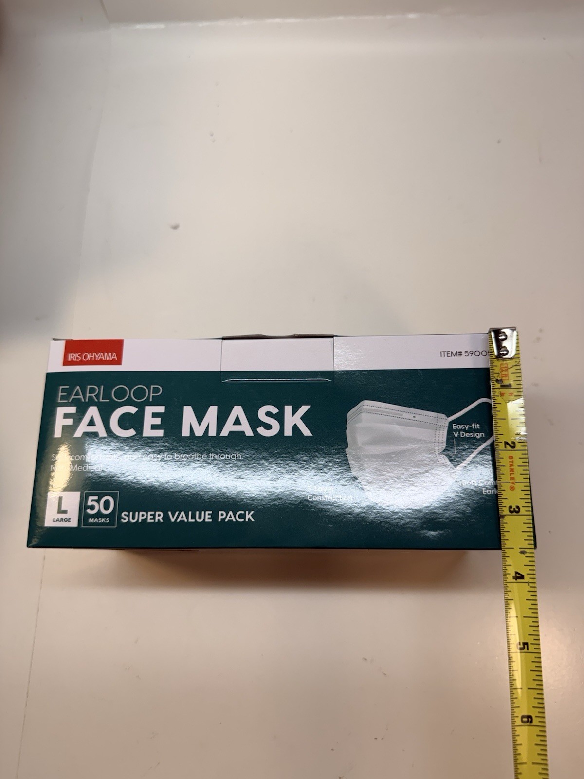 IRIS OHYAMA Earloop Face Mask Large 3-Layer Non-Medical 50 Pack MPN 590O57