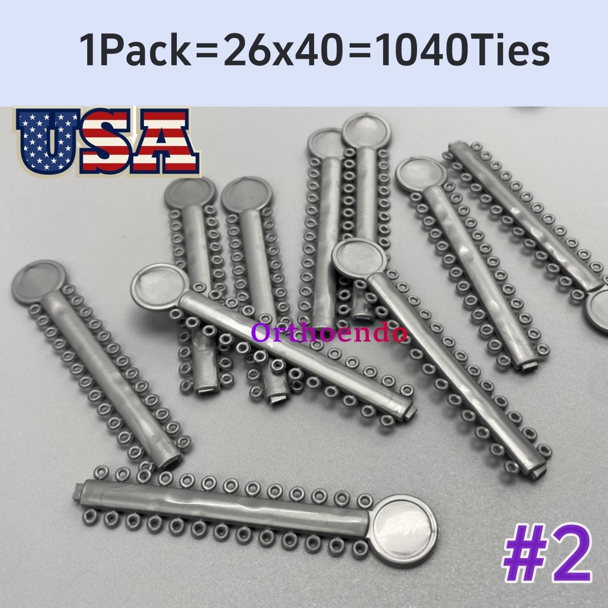 Dental Orthodontic Elastic Ligature Ties Rubber Bands Single Colors 6 Color USA