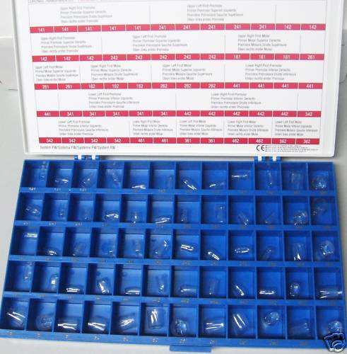 DENTAL TRANSPARENT STRIP OFF CROWNS ANTERIOR 60PC ADULT KIT DENTAL EMPORIUM
